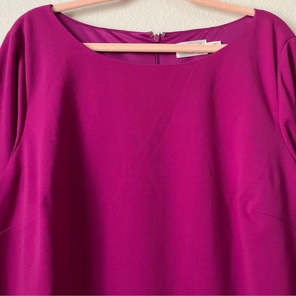 Eliza J Dress Womens Size 20W Pink Mini Knee Length Flared Sleeve Sheath NWT - Picture 2 of 9